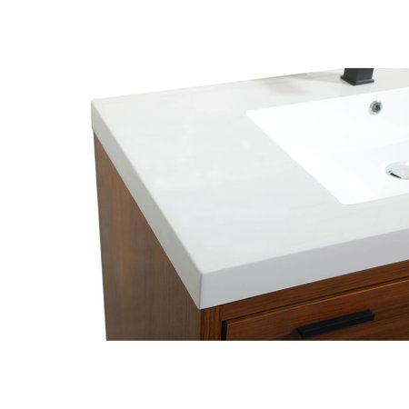 Elegant Decor 42 Inch Single Bathroom Vanity In Teak VF46042MTK